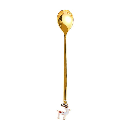 MIANHT Home Christmas Decorations Metal Coffee Fork Stirring Spoon Christmas Table Decorations New Year - 2022 Home Christmas Decorations M-#4890