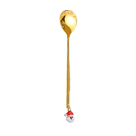 MIANHT Home Christmas Decorations Metal Coffee Fork Stirring Spoon Christmas Table Decorations New Year - 2022 Home Christmas Decorations M-#4888