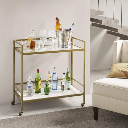 Gracie MIlls Lionel Two Tier Bar Cart on Wheels - MT135-0036