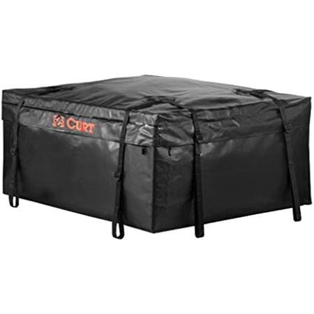 CURT 18220 38 X 34 X 18-Inch Weather-Resistant Black Vinyl Cargo Bag for Roof Basket