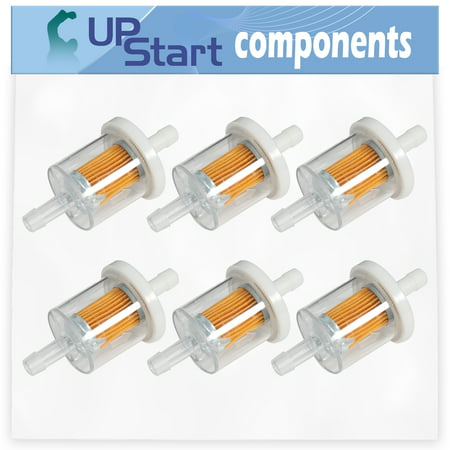 6-Pack 691035 Fuel Filter Replacement for Briggs & Stratton 21B977-0036-E1 Engine - Compatible with 493629 Fuel Filter 40 Micron