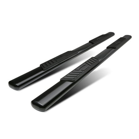 Black 5 Oval Side Step Nerf Bar Running Board for 99-14 Silverado/Sierra Ext Cab 00 01 02 03 04 05 06 07 08 09 10 11 12 13 Fits Select: 1999-2013 CHEV