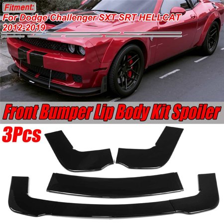 Black Front Bumper Lip Spoiler Splitter for Dodge Challenger SXT SRT 12-19 USA