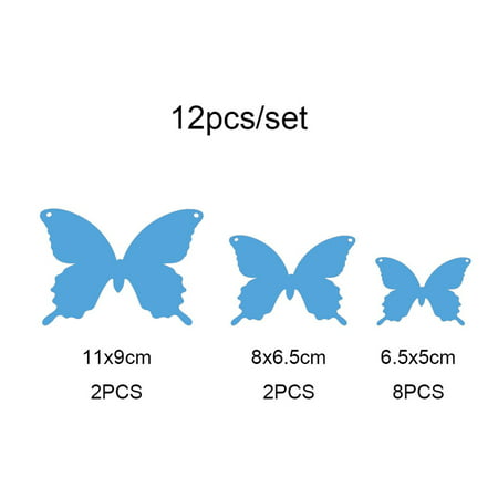 FengLS Three-dimensional Luminous Butterfly Wall Stickers Holiday DIY Fluorescent Stick 09-Home MM-19A#20198 Home MYFThree-dimensional Luminous Butter
