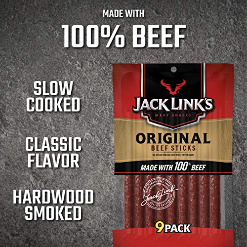 Jack Links Beef Snack Sticks, Original,7.2 Ounce (Pack of 3) â€“ Great Protein Meat Stick with 4g of Protein per Serving, Made with 100% Premium thumbnail