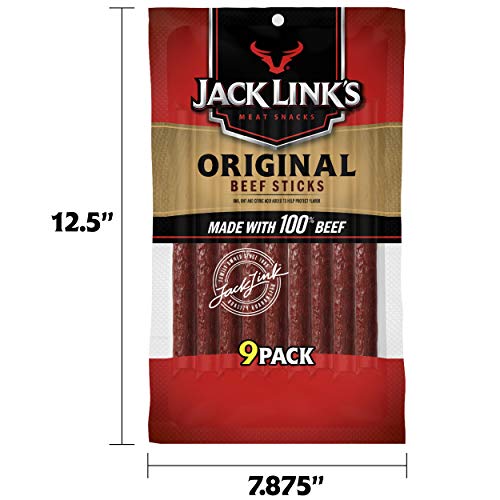 Jack Links Beef Snack Sticks, Original,7.2 Ounce (Pack of 3) â€“ Great Protein Meat Stick with 4g of Protein per Serving, Made with 100% Premium thumbnail