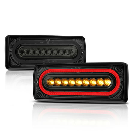 Red/Smoke 3D LED Light Bar Tail Light Brake Lamp for 99-17 Mercedes W463 G-Class 00 01 02 03 04 05 06 07 08 09 10 11 12 13 14 15 16