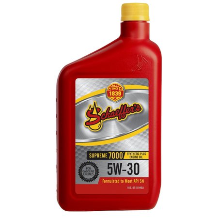 Schaeffer Manufacturing Co. 0701-012S Supreme 7000 Synthetic Plus Gasoline Engine Oil 5W-30  1-Quart Bottle