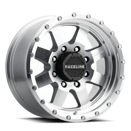 Raceline 935MC-DEFENDER 17  Cast Aluminum Wheel  DEFENDER MACHINED CC 17X9 8X165.1 0mm Fits Select: 2003-2005 DODGE RAM 2500 ST/SLT  2003-2006 CHEVROL