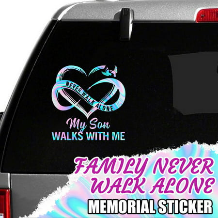 Usupdd Family Never Walk Alone Commemorative Decal Never Walk Alone My Angel Walks with Me Usupdd220728-5674