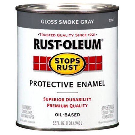 Rust-Oleum 7786-502 Stops Rust® Gloss Protective Enamel  1 Qt  Smoke Gray