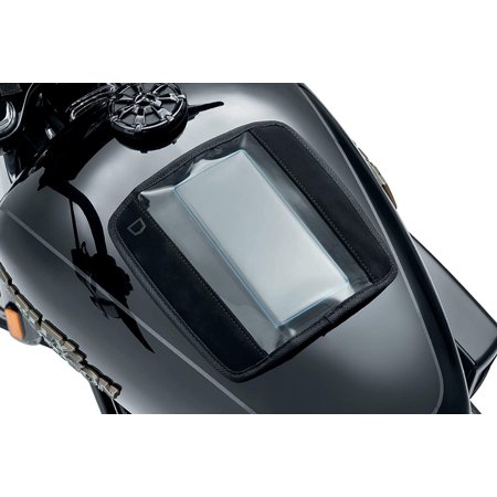 FulnKye 5796 Motorcycle Accessory: Quick-Stash Water Resistant GPS Device/Phone Holder Magnetic Pouch for Steel Gas Tanks  XL  Black