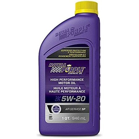 Royal Purple (06520-6PK API-Licensed Heavy Duty SAE 5W-20 High Performance Synthetic Motor Oil - 1 Quart  (Case of 6)