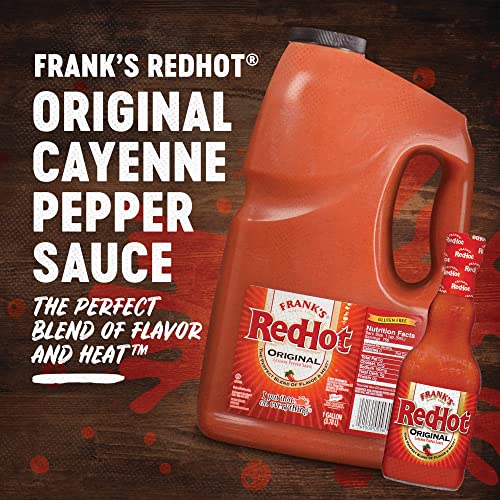 Frank's RedHot Original Cayenne Pepper Hot Sauce, 1 Gal - One Gallon Bulk Container of Cayenne Pepper Hot Sauce to Add Flavorful Heat to Entrees, Side thumbnail