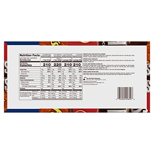 HERSHEY'S, KIT KAT and REESE'S Milk Chocolate Assortment Candy Bars, Individually Wrapped, 45 Oz Bulk Value Pack (30 Piece) thumbnail