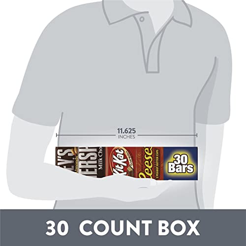 HERSHEY'S, KIT KAT and REESE'S Milk Chocolate Assortment Candy Bars, Individually Wrapped, 45 Oz Bulk Value Pack (30 Piece) thumbnail