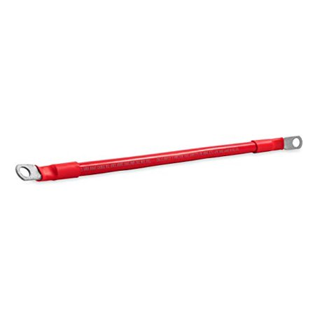 Camco 47483 Red 3/8  Stud 12  Long 2-Gauge Marine Battery Cable and Tinned Lug Assembly