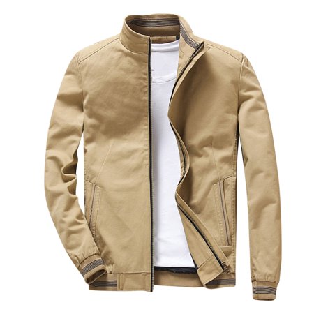 NECHOLOGY Old Mill Coat Mens Fashion Simple Camouflage Pocket Cardigan Zipper Sweater Jacket Rain Coats Work Outerwear Yellow XX-Large