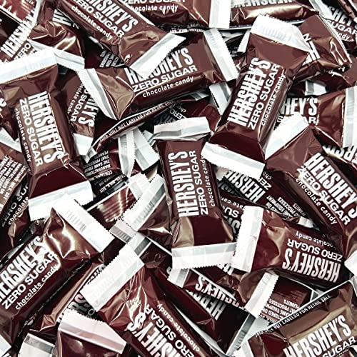 HERSHEY S Zero Sugar Milk Chocolate Candy Bars  Individually Wrapped (5 Pound Bag - Approx. 290 Count)