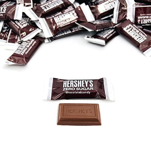 HERSHEY S Zero Sugar Milk Chocolate Candy Bars  Individually Wrapped (5 Pound Bag - Approx. 290 Count) thumbnail