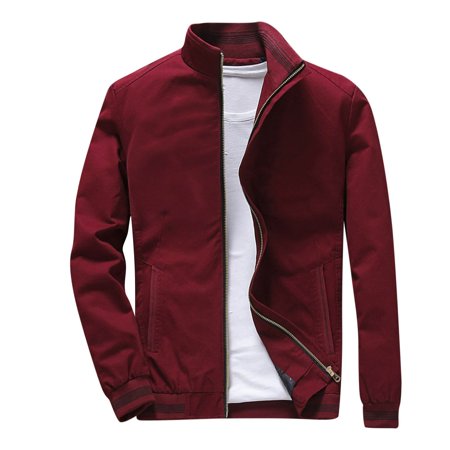 NECHOLOGY Old Mill Coat Mens Fashion Simple Camouflage Pocket Cardigan Zipper Sweater Jacket Rain Coats Work Outerwear Red 5X-Large