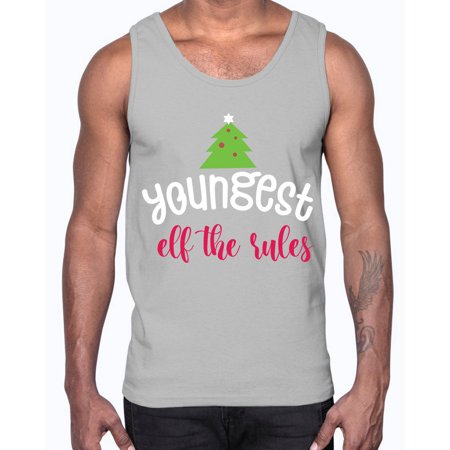 Youngest Elf the Rules Style 1253#- Christmas- Cotton Tank