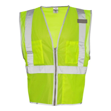 ML Kishigo 1507-1508 Premium Brilliant Series Three-Pocket Zippered Mesh Vest