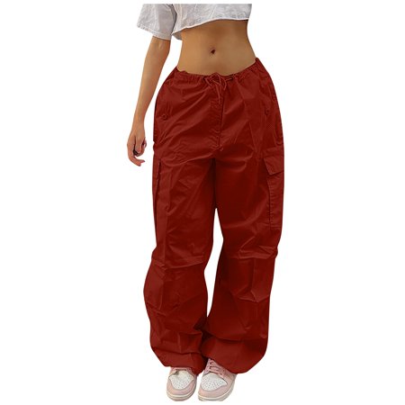 Dresses for Women 5796 Wedding Guest Dresses for Women Women S Solid Color Cargo Pants Street Hip Hop Jogging Pants Tethered Casual Wide Leg Pants TEE