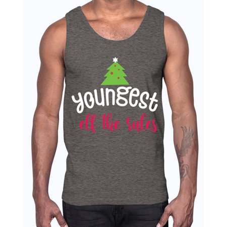 Youngest Elf the Rules Style 1253#- Christmas- Cotton Tank