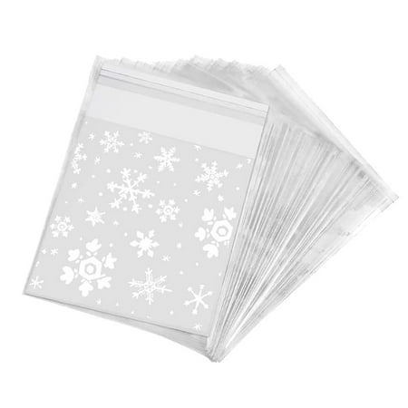 Zpjjj4#6858 Self Adhesive Plastic Seal Bag Cookies Candy Wrapping Bags Pouch 100Pc P#6858 GI7