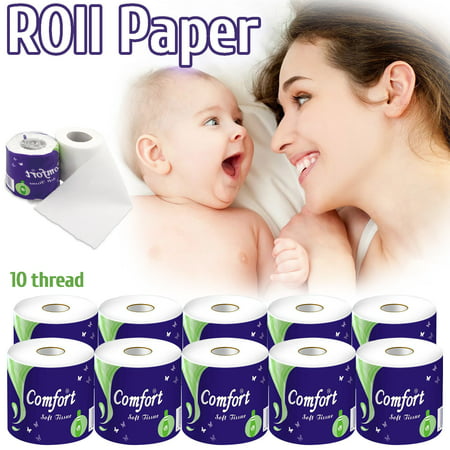 10 Rolls of Original Paddle Roll Paper Toilet Roll Paper Toilet Roll Paper - 2022 New 10 Rolls of 8ww12-#6678