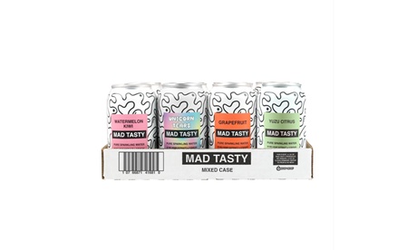 MAD TASTY 20 Mg CBD Sparkling Water (12-PACK MIXED) ALL 12 CANS 12 OZ CAN