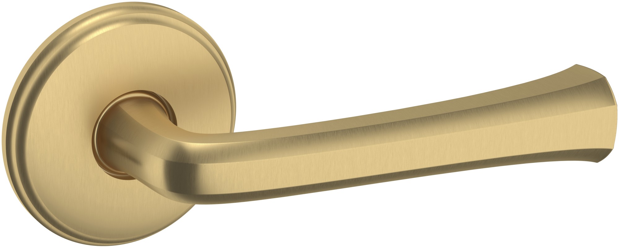 Baldwin 5112.LDM 5112 Left Handed Non-Turning One-Sided Dummy Door Lever with 5075 Rose from the Estate Collection Vintage Brass Door Hardware Door