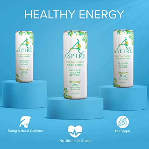 Aspire Healthy Energy Drink with Natural Caffeine - No Calories, Sugar and Carbs | Vitamins B, C, & Biotin | No Preservatives, Gluten Free | Suitable thumbnail