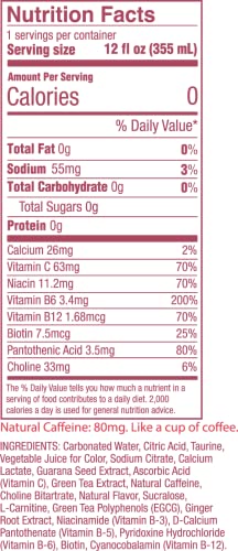 Aspire Healthy Energy Drink with Natural Caffeine - No Calories, Sugar and Carbs | Vitamins B, C, & Biotin | No Preservatives, Gluten Free | Suitable thumbnail