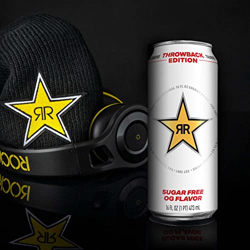 Rockstar Energy Drink  Throwback Edition: O.G. Sugar Free  16 Fl Oz (Pack of 12) thumbnail