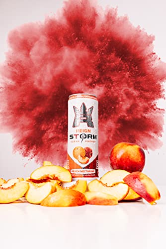 REIGN Storm  Peach Nectarine  Fitness & Wellness Energy Drink  12 Fl Oz (Pack of 12) thumbnail