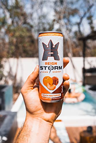 REIGN Storm  Peach Nectarine  Fitness & Wellness Energy Drink  12 Fl Oz (Pack of 12) thumbnail