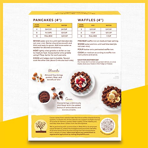 Simple Mills, Almond Flour Pancake and Waffle Mix Cocoa, 10 Oz (Case of 6) thumbnail