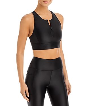 Aqua Athletic High Shine Longline Sports Bra 196262632070 S RT $48.00