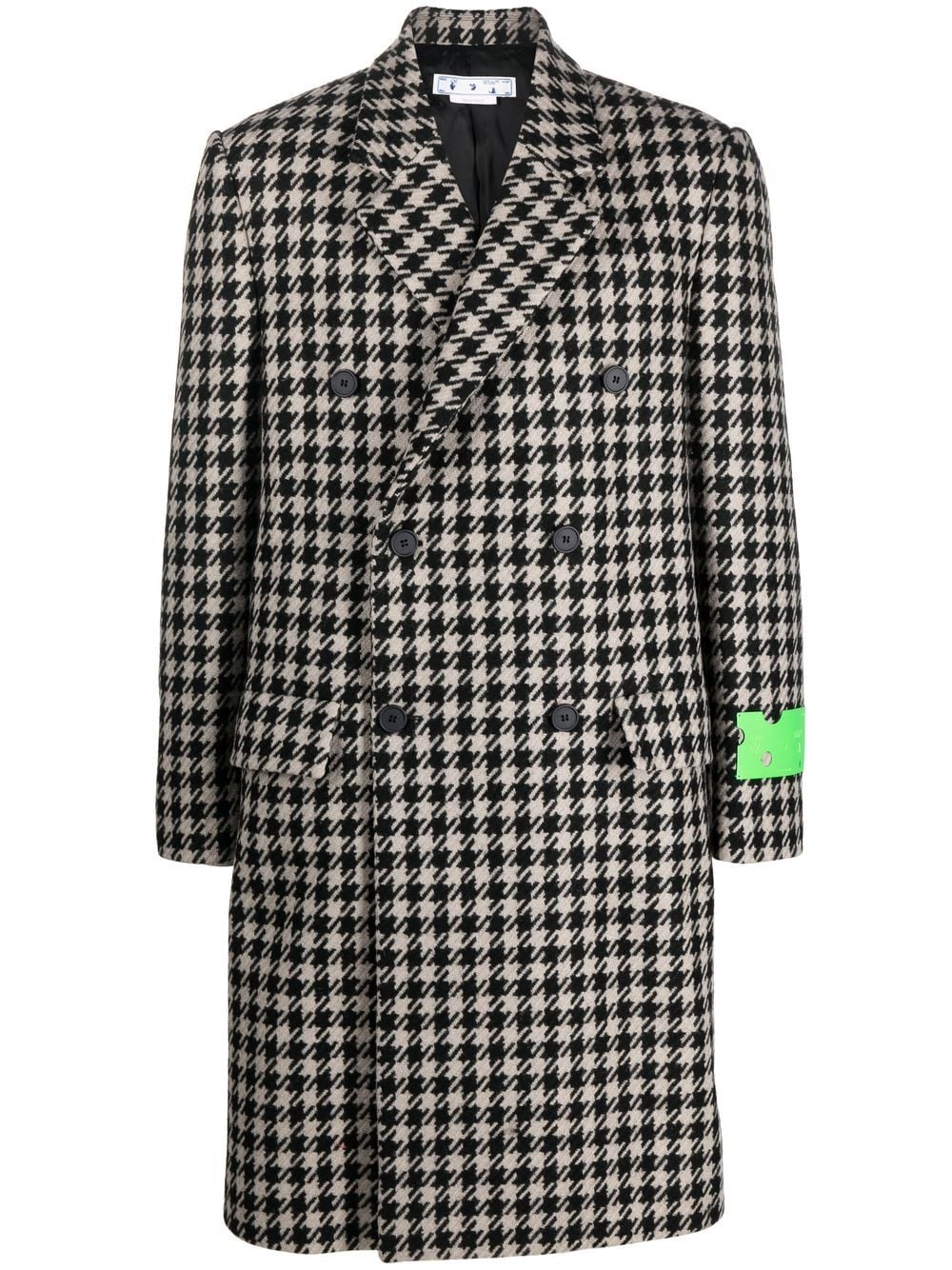 Off-White Hands Off Double-breasted Coat - 0700 GREY NO COLOR