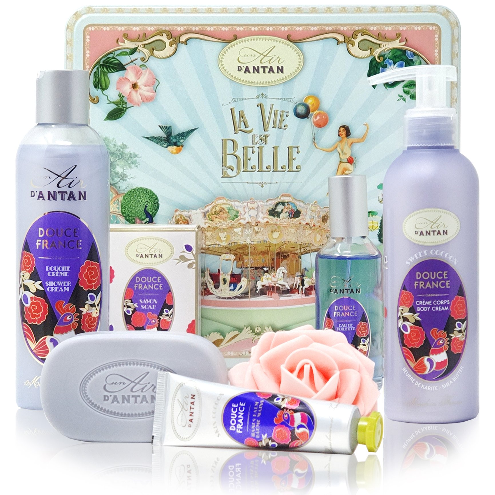Un Air D'Antan La Vie Est Belle French Bath & Body Collection Gift Set Douce France