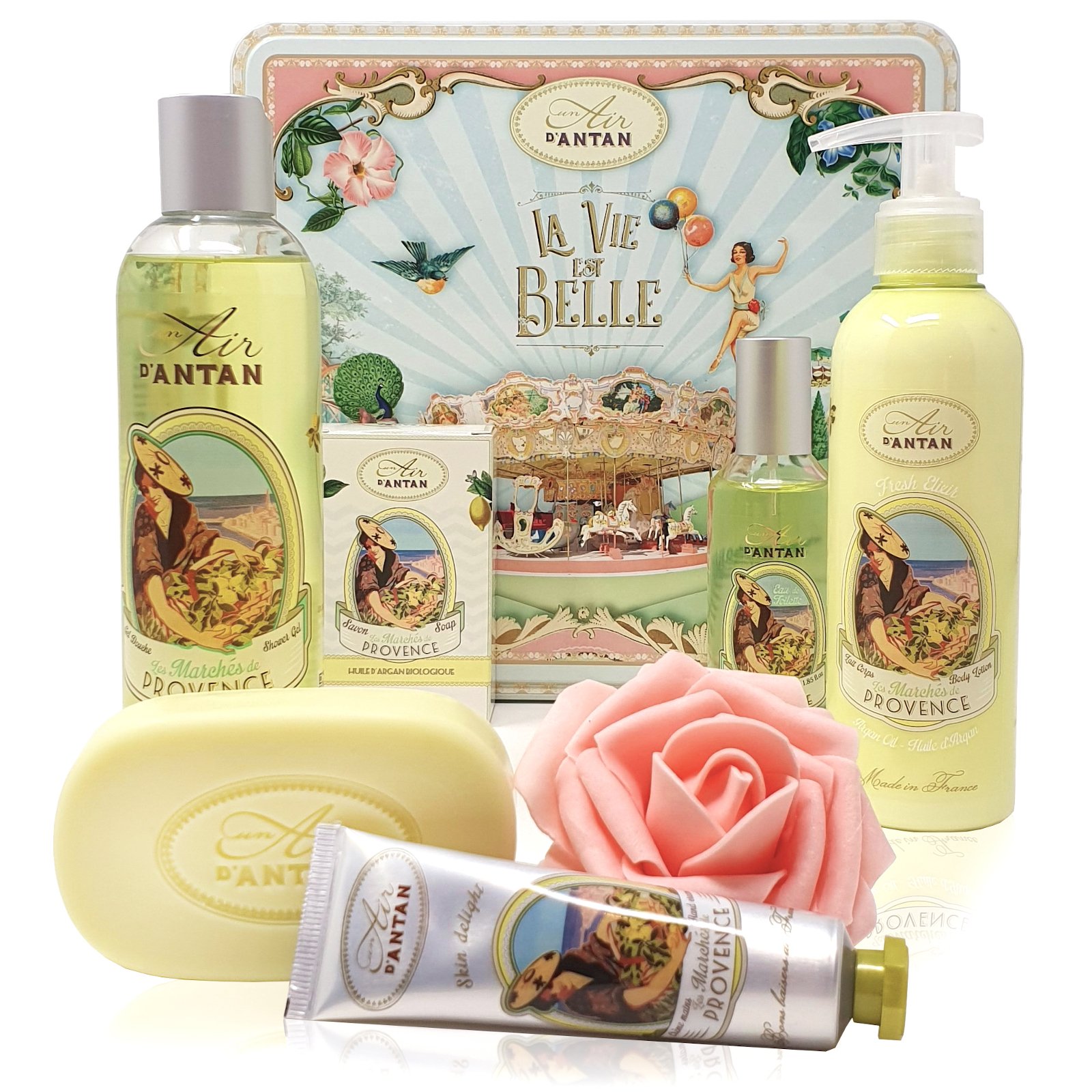Un Air D'Antan La Vie Est Belle French Bath & Body Collection Gift Set Y'a D'La Joie