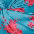 Chi Chi One Shoulder Floral Printed MIDI Dress in Blue, Size 16 thumbnail