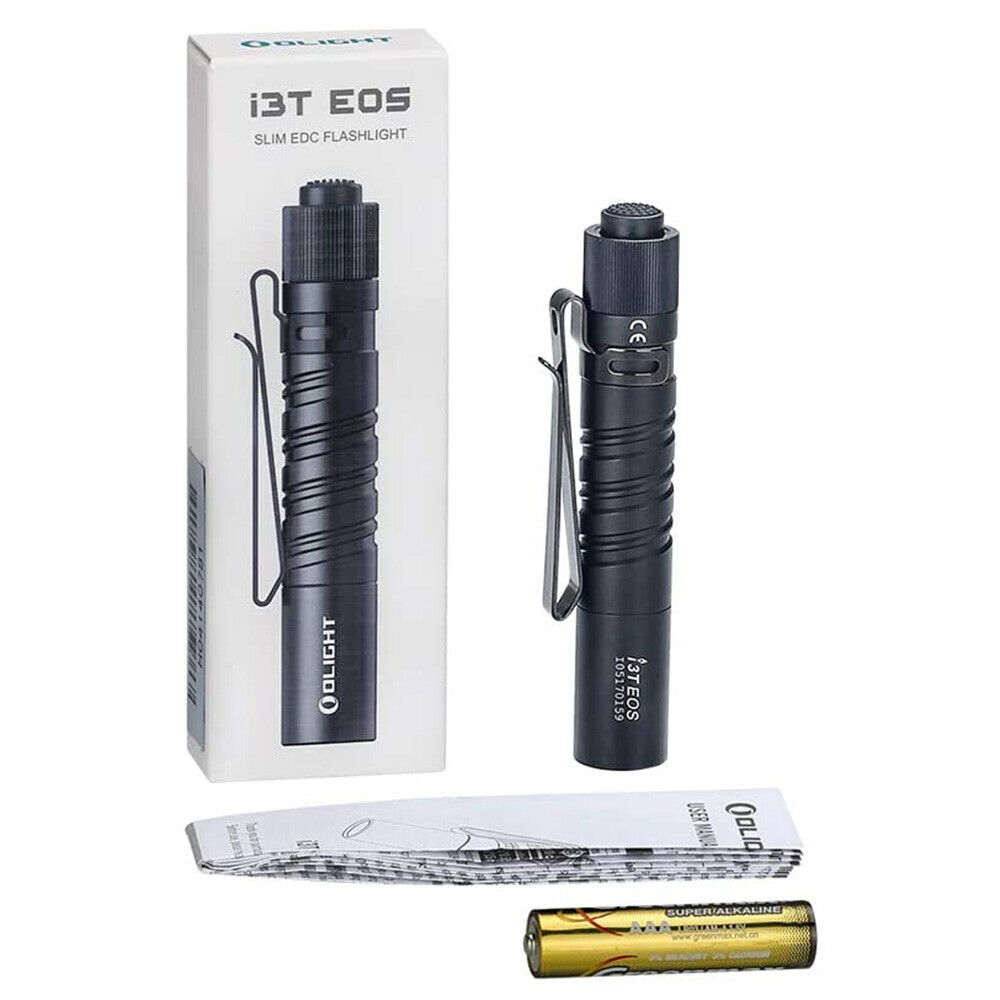 Olight I3T Dual-Output Slim EDC LED Flashlight  Black thumbnail