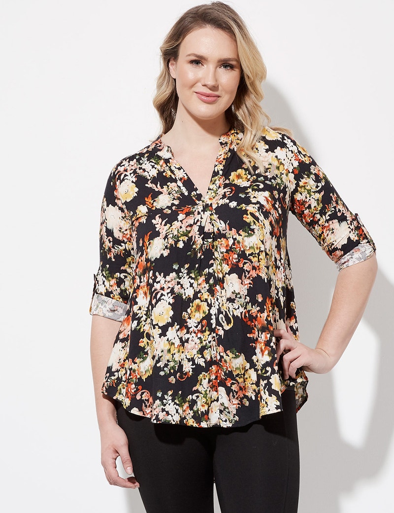 Crossroads V-Neck Long Sleeve Tunic