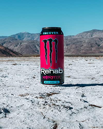 Monster Rehab Wild Berry Tea + Energy, Energy Iced Tea, Energy Drink, 15.5 Ounce (Pack of 15) thumbnail