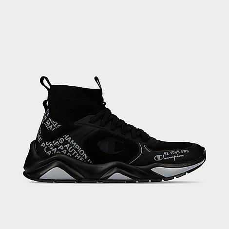 Champion Men's 9318 Fused Hi Casual Shoes in Black/Black Size 11.5 Knit
