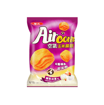 HUAYUAN Sour Cream & Onion Air Corn Chips - Crispy Layers, 3.66oz