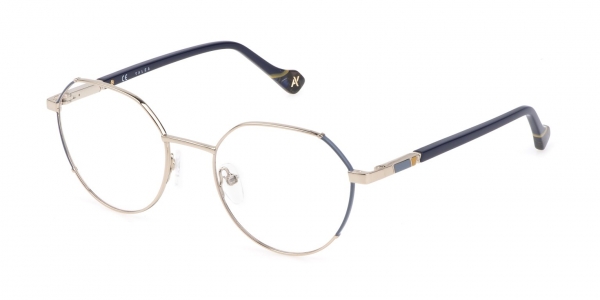Yalea VYA039 0492 Women’s Glasses Gold Size 51 - Free Lenses - HSA/FSA Insurance - Blue Light Block Available